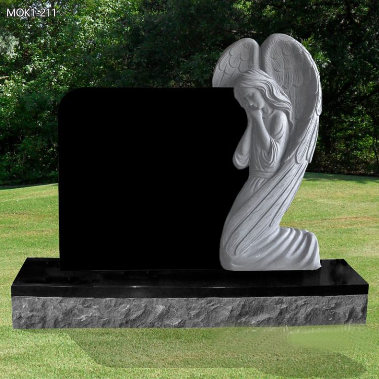 hand carved marble angel memorial (2)