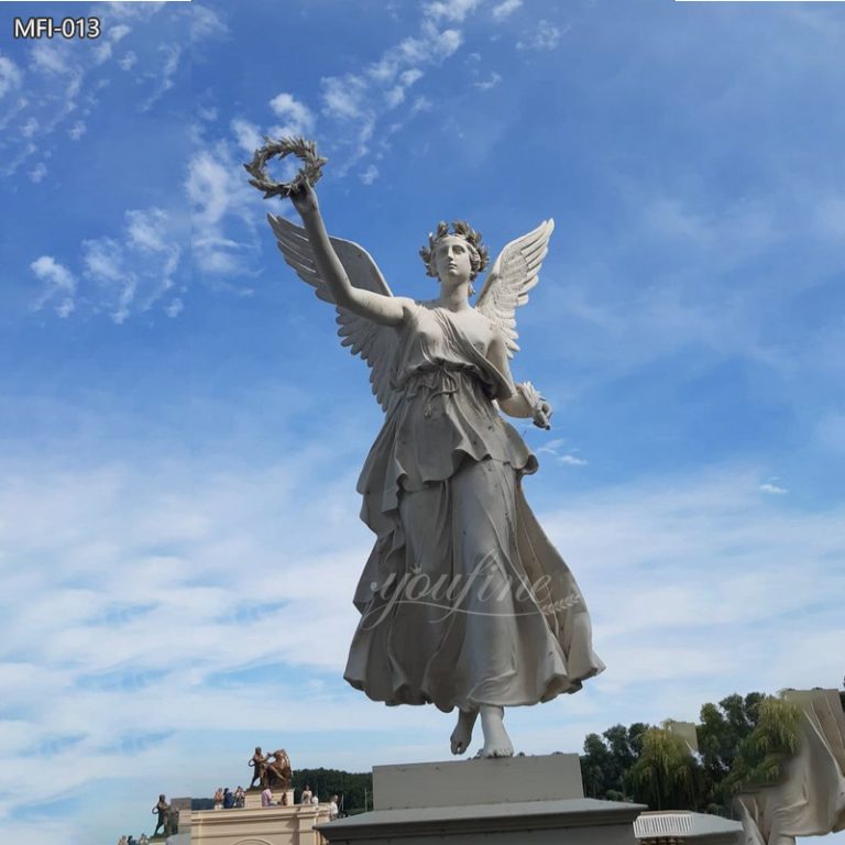 Classic Winged Goddess of Victory Marble Sculpture