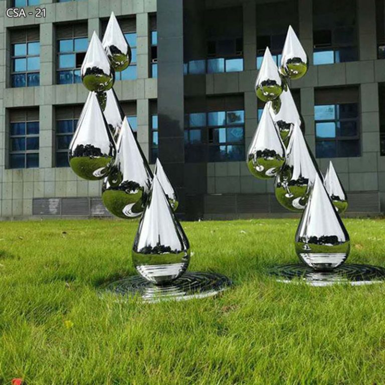 stainless steel drop sculpture (3)