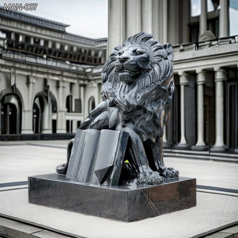 Black Granite Lion statue (1)