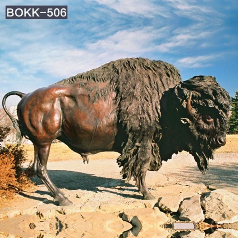 bronze bison statue for sale