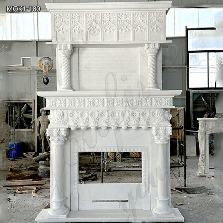 modern marble fireplace surround (2)