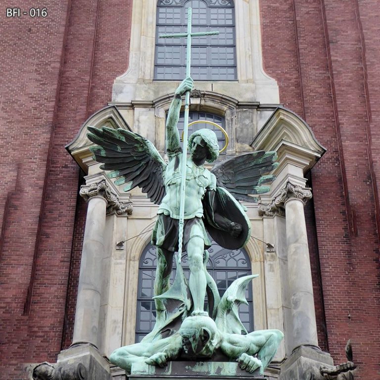 Saint Michael bronze statue (3)