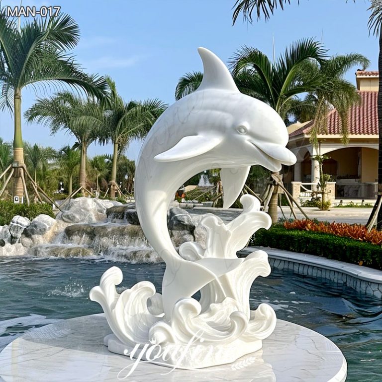 marble dolphin statue (1)