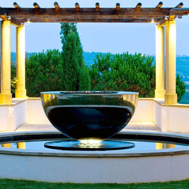 outdoor metal fountain