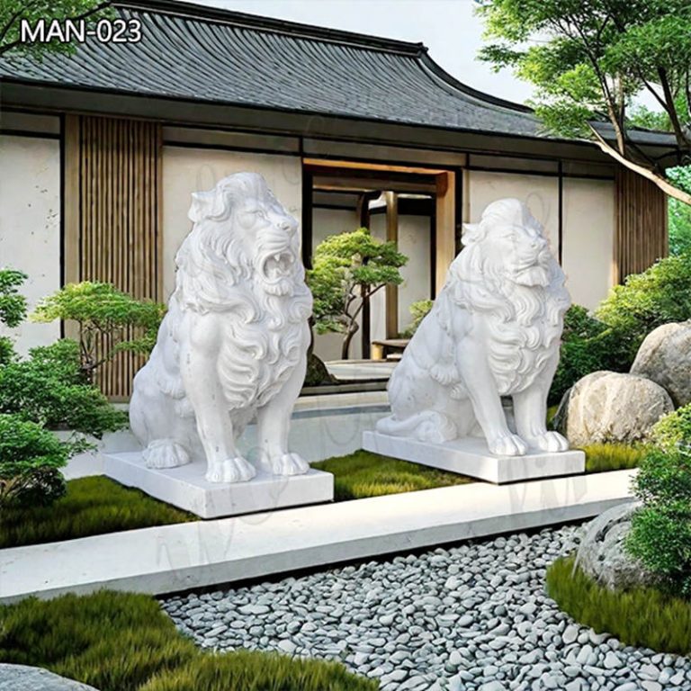 white marble lion statue-jpg